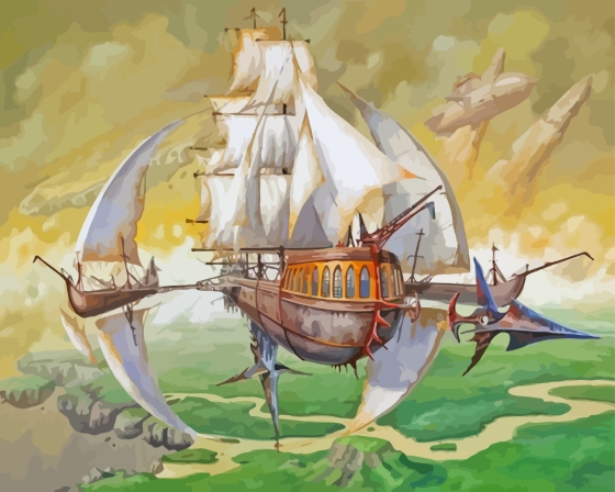 Cool Air Ship Diamond Paintings