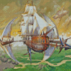 Cool Air Ship Diamond Paintings