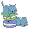 Cute Little Cats With Cookies Kawaii Characters Diamond Paintings