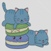 Cute Little Cats With Cookies Kawaii Characters Diamond Paintings