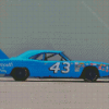 Cyan Old Racing Car Diamond Paintings