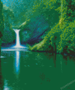 Forest Greenery Nature Waterfall Diamond Paintings