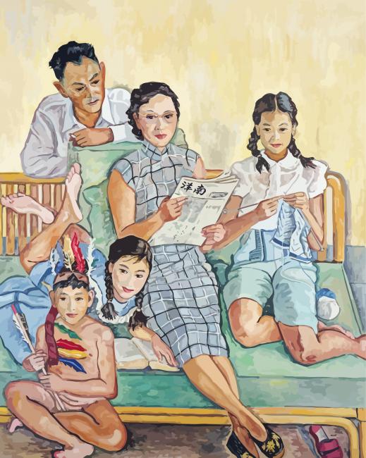 Georgette Chen Family Portrait Diamond Paintings