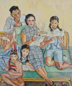 Georgette Chen Family Portrait Diamond Paintings