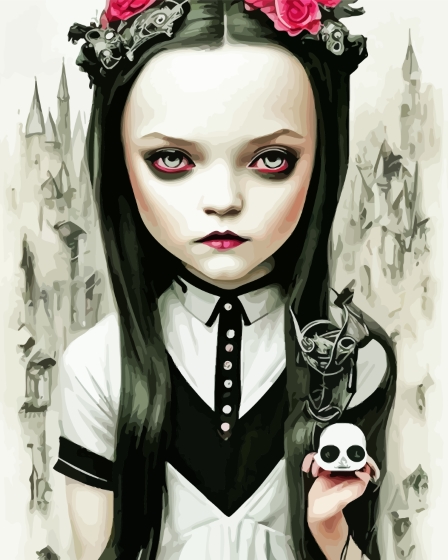 Gothic Weird Girl Diamond Paintings