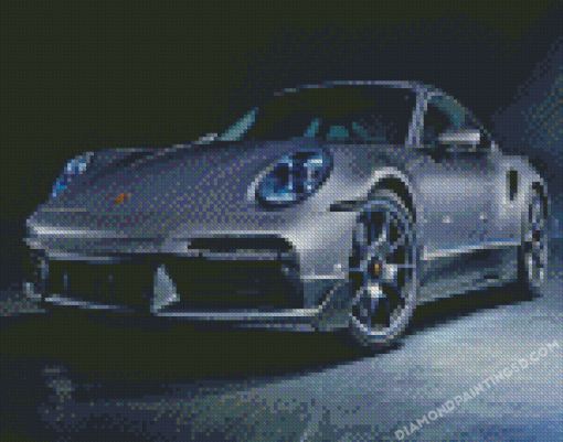 Grey Porsche Targa Diamond Paintings