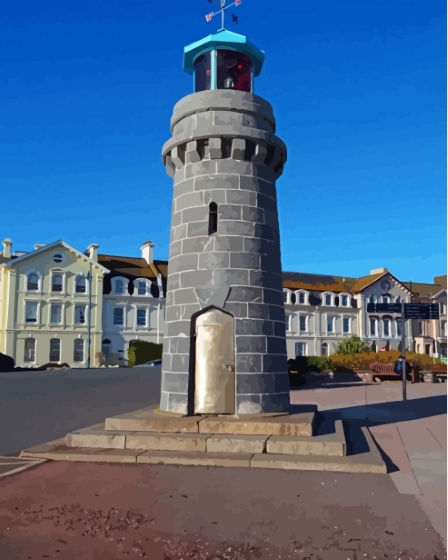 Lighthouse In Teignmouth Diamond Paintings