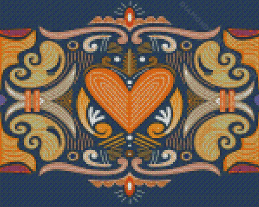 Mandala Abstract Heart Diamond Paintings