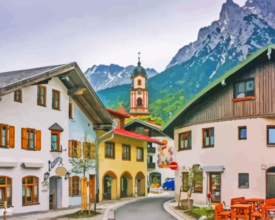 Mittenwald Old Town Diamond Paintings