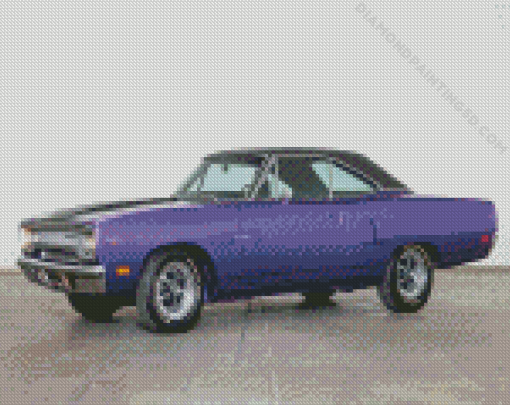 Purple Plum Crazy Plymouth Roadrunner Diamond Paintings