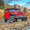 Red 2018 Jeep Wrangler Diamond Paintings