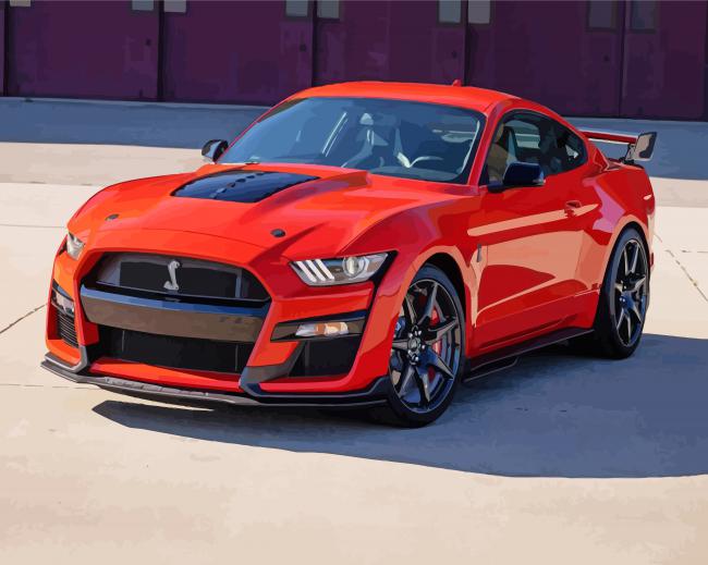 Red Ford Shelby Gt Diamond Paintings