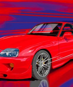 Red Supra Mk4 Art Diamond Paintings