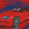 Red Supra Mk4 Art Diamond Paintings