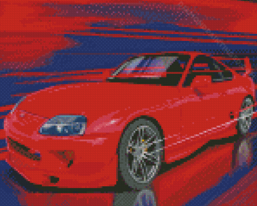 Red Supra Mk4 Art Diamond Paintings