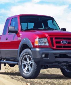 Red Ford Ranger 2007 Diamond Paintings