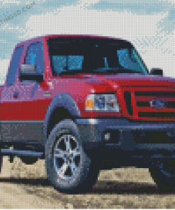 Red Ford Ranger 2007 Diamond Paintings