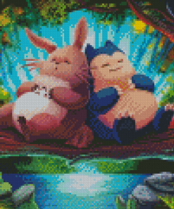 Totoro And Snorlax Diamond Paintings