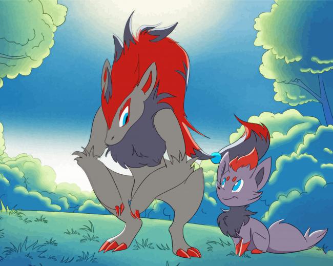 Zoroark And Zorua Diamond Paintings