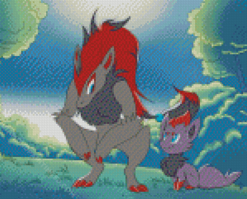 Zoroark And Zorua Diamond Paintings