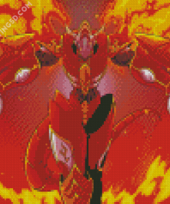 Burninggreymon Digimon 5D Diamond Painting