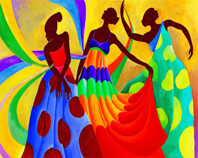 African Dancers Art Diamond Painting