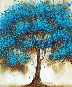 Blue Tree Diamond Painting