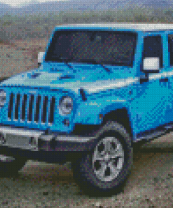 Blue Jeep Diamond Painting