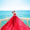 Bride In Red Dress Diamond Painting