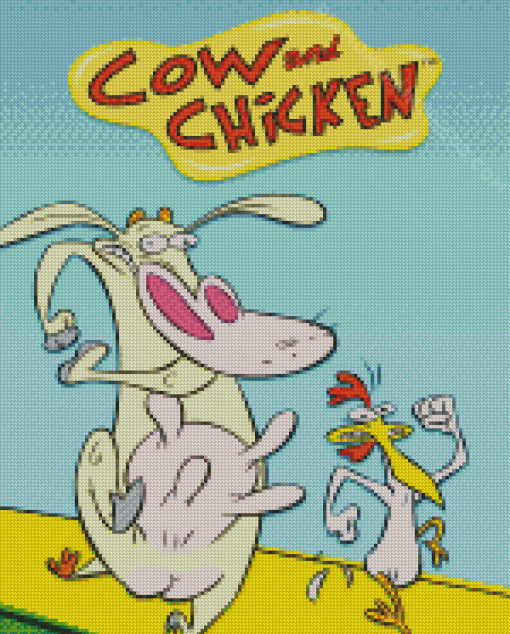 Cow And Chicken Poster Diamond Painting