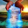 Fantasy Hands Waterfall Diamond Painting