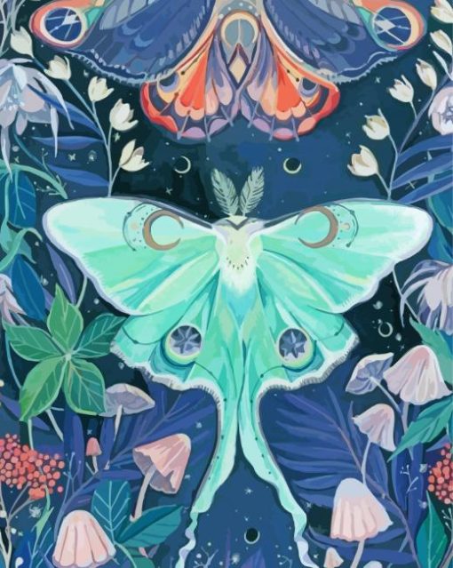 Luna Moth Art Diamond Painting