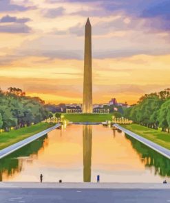 Sunset Washington Monument Diamond Painting