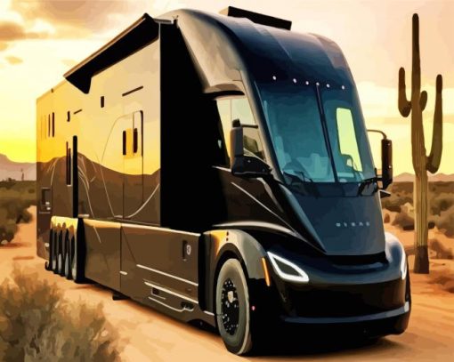 Black Motorhome Diamond Painting