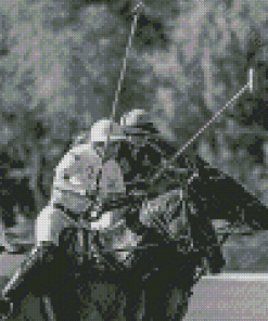 Black And White Polo Players Diamond Painting