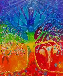 Colorful Chakra Tree Diamond Painting