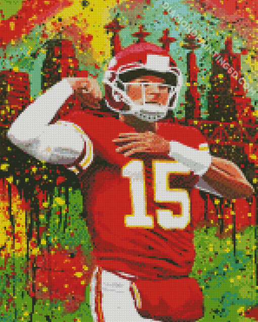 Colorful Patrick Mahomes 5D Diamond Painting