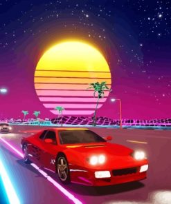 Outrun Video Game Diamond Painting