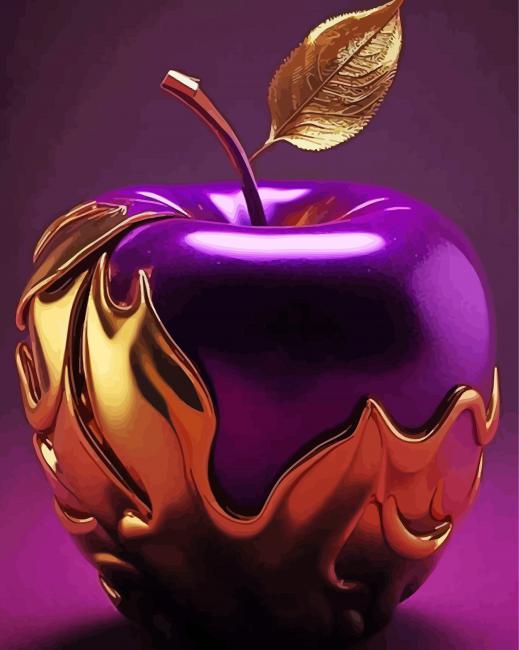 Purple Golden Apple Diamond Painting