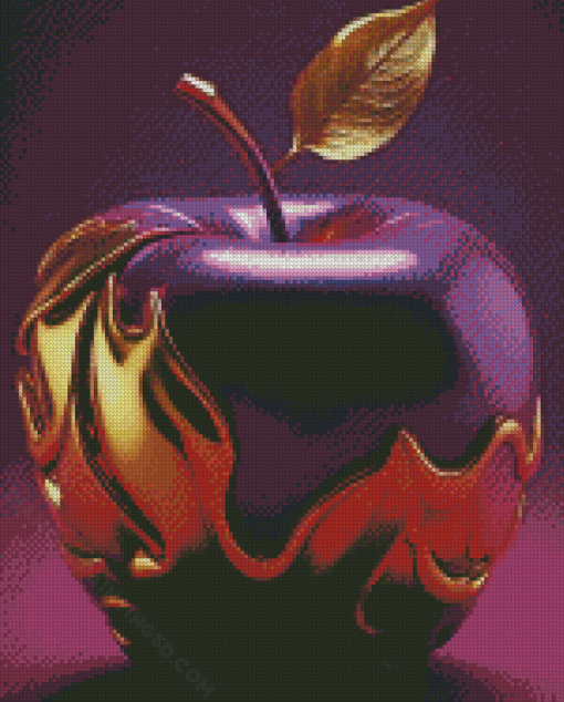 Purple Golden Apple Diamond Painting