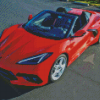 Red C8 Convertible Corvette Diamond Painting