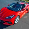 Red C8 Convertible Corvette Diamond Painting