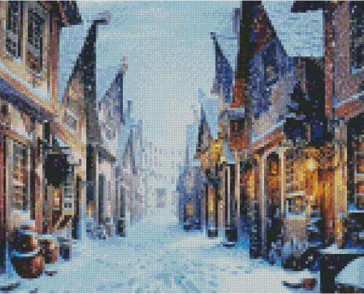 Snowy Diagon Alley Diamond Painting