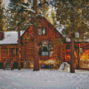 Western Cabin Scene Diamond Painting