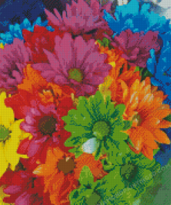 Colorful Daisy Flowers Diamond Painting