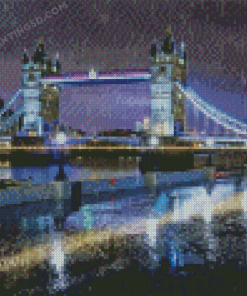 London In The Rain At Night Diamond Painting