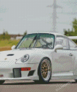 White Porsche GTR2 Diamond Painting