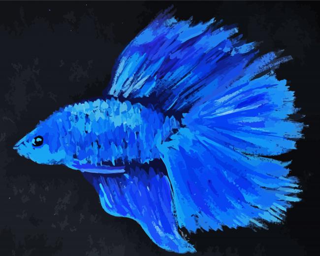 Blue Betta Fish Diamond Painting