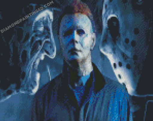 Michael Myers And Jason Diamond Painting