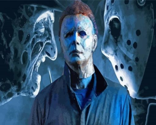 Michael Myers And Jason Diamond Painting